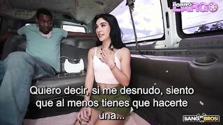 Latina caliente folla en una combi - sub es