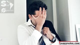 La novia salva el trabajo con su culo creampie anal sub