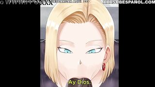 Androide N18 Le Pone los Cuernos a su Marido con BBC - Sub Español