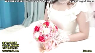 Fotos Eroticas a la Hermosa Esposa Recien Casada con Vestido de Novia al Frente de su Marido NTR 2
