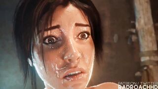 Animación 3D. Lara Croft estudia la cultura de la tribu. Subtitulos. Español