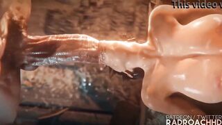 Animación 3D. Lara Croft estudia la cultura de la tribu . subtitulos, Español