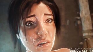 Animación 3D. Lara Croft estudia la cultura de la tribu . subtitulos, Español