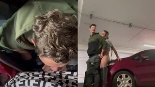 Latina TRANSEXUAL Después de discoteca folla duro chi en coche parking público