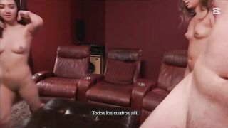 Lily Jordan  Liza Rowe Viendo una Pelicula con mis Hijastras Sub Esp