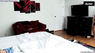 My mother pretends to be asleep to see if I dare touch her.