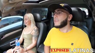 sucks a cock in the car and then gets fucked