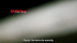 Follando con un seguidor al aire libre