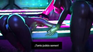 Animación 3D. Noche de chicas. Subtitulado Español anal