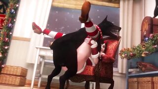 Animación 3D. Morena se masturba en solitario a ritmo de bonita canción Española