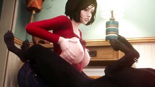 Animación 3D. Morena se masturba en solitario a ritmo de bonita canción Española