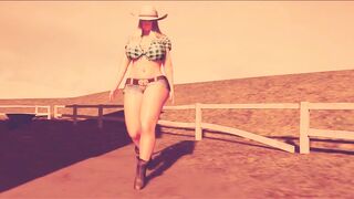 Animación 3D. Vaquera TRANS captura joven indio