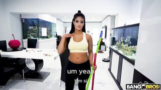 I need cleaning help, beautiful girl shows up