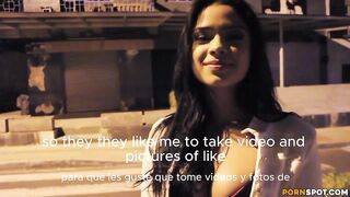 I meet her on the street and invite her to go up there.