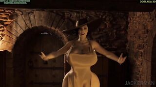 Cena en el Castillo Dimitrescu Doblada al , Español