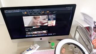 Mamando una gran polla