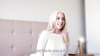 ArgentinaCasting - Anabel rubia joven y infiel de 18 años va a casting y termina follando