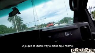 Harlow West - Jovencita abandona a su papá por follar en bus a cambio de dinero sub esp