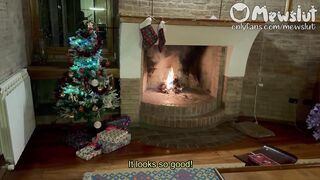 Celebrando navidad con la novia