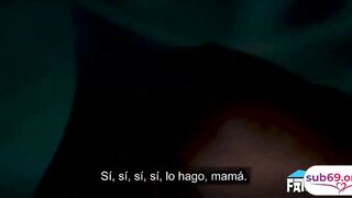 Follando en el asiento trasero mientras ella no mira - sub español