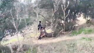 Española Miss Alessandra Jesús Reyes interracial al aire libre