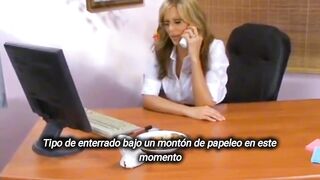 Julia Ann  Trabaja hasta tarde para follar con chico de limpieza Sub esp