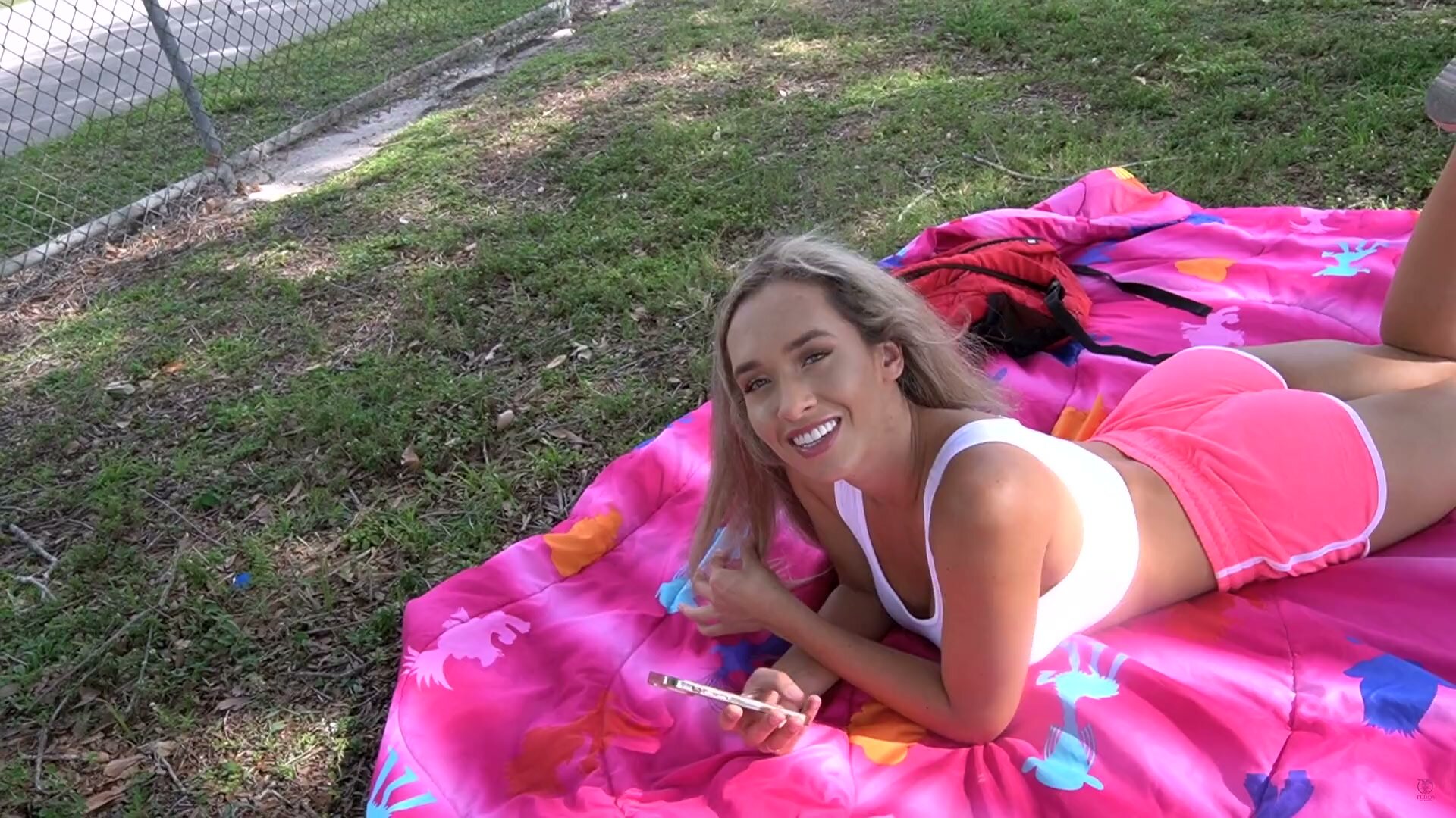 Briana having sex with a mysterious masked man