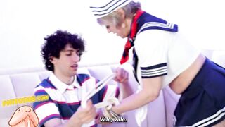 Subtitulado Dee Williams es amarrada y recibe un anal de su hijo