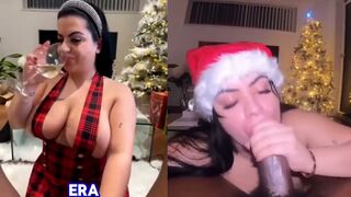 Lissa Aires - una milf con la  feliz navidad con mucha leche