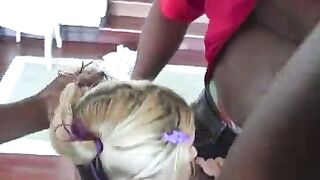 Violet Blue con tres negros doble penetración anal interracial