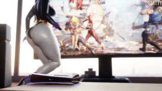 beast boy punishing raven(SUB) By smitty34