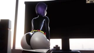 beast boy punishing raven(SUB) By smitty34