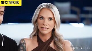 Kaci y Dakota - Esposa tatuada monta a un hombre negro mientras su marido filma sub español