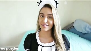 Ella Reese - Hermanastra en traje de sirvienta complace a su hermanastro pervertido sub